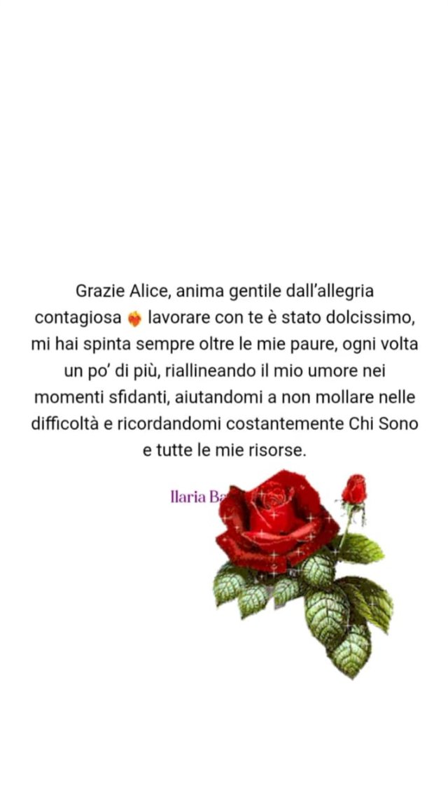 Screenshot originale della testimonianza di Ilaria B.